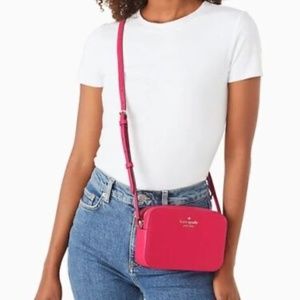 Kate Spade Staci Mini Camera Bag Crossbody Shoulder Purse Hot Pink